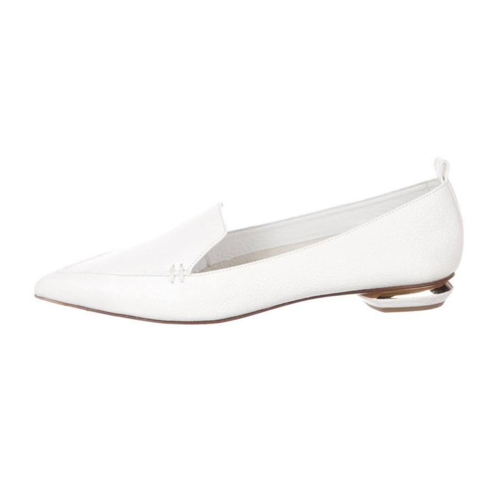 PRISTINE CONDITION BNIB Nicholas Kirkwood Beya White Loafers Leather Flats 41 11